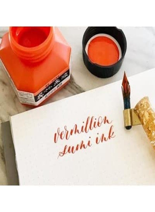 ZIG KURETAKE SHUEKI (Vermillion Ink) 60ML for dip Pen Brush Art,Illustration,Lettering Highly Opaque Ink for Highlights and Corrections Professional Artists and Amateur hobbyists.AP-Certified Japan - Image 3
