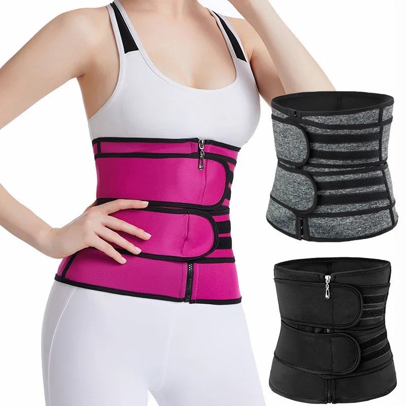 Bluejw Women's Plus Size Waist Trainer Corset - Sweat Tummy Wrap Trimmer Belt Workout Shaper Cincher - Waist Trimmers for Weight Loss - Image 2