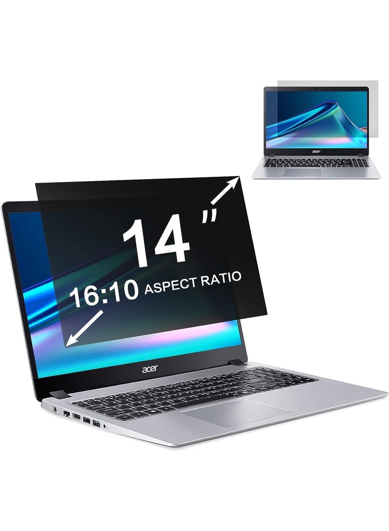 14 Inch Laptop Privacy Screen Protector Designed for HP Envy/Dell/Huawei/Honor/Xiaomi/Asus/Acer/Samsung/Lenovo,Matte Eye Protection Anti Glare Anti peep Film for All 14" with 16:10 Aspect Ratio Laptop - Image 1