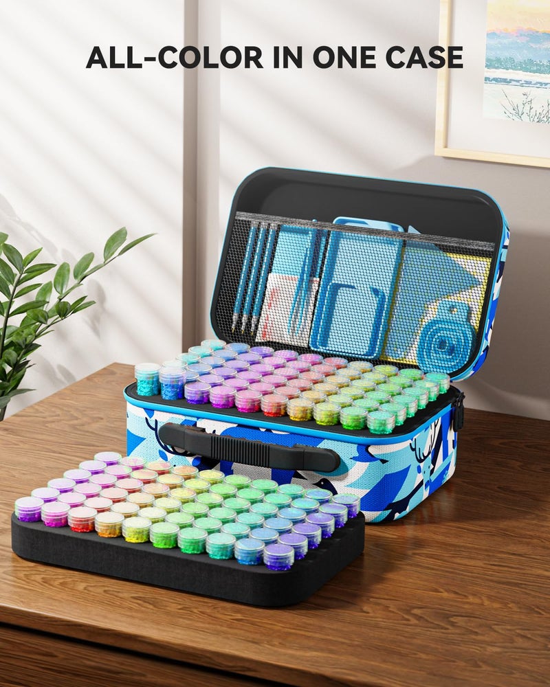 ARTDOT 120 Slots Storage Container for Diamond Art Kits for Adults, Portable Bead Storage Boxes for Diamond Painting Accessories and Tools - Image 2