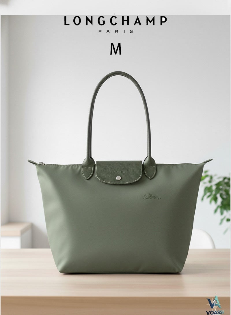 لونج شامب حقيبة لونشامب نسائية صغيرة متوسطة بأخضر الغابة - Image 1