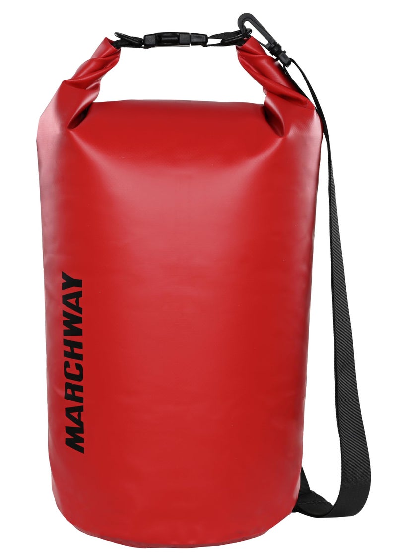 MARCHWAY Floating Waterproof Dry Bag Backpack 5L/10L/20L/30L/40L, Roll Top Sack Keeps Gear Dry for Kayaking, Rafting, Boating, Swimming, Camping, Hiking, Beach, Fishing (Red, 20L) - Image 1