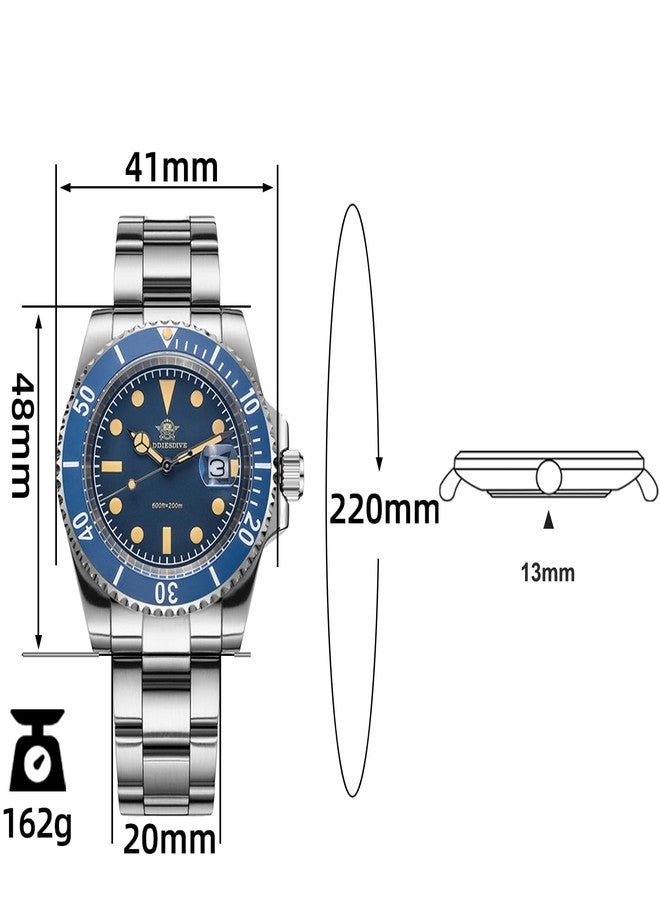 ADDIESDIVE Mens Analog 41MM Wrist Watch | Japanese Quartz - Water Resistant up to 200 Meters Calendar pane Blue dial - Image 2