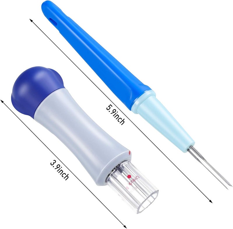 WILLBOND Needle Felting Tool Pen Style with 3 Needles and Punch Style Tool with 7 Barbed Wool Accessories for DIY Patchwork Wool Crafts Making Felt Patterns - Image 2