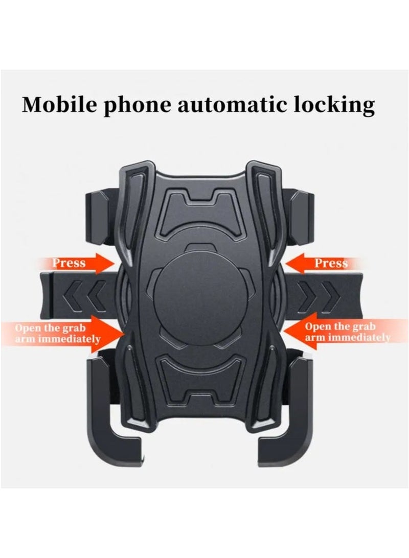 ZAFRA Adjustable Bicycle Mount Phone Holder Motorbike Mobile Bicycle Motorcycle Anti-slip Shock-proof Phone Mount Stand With Small Waterproof Umbrella For iPhone And Samsung  - Image 5