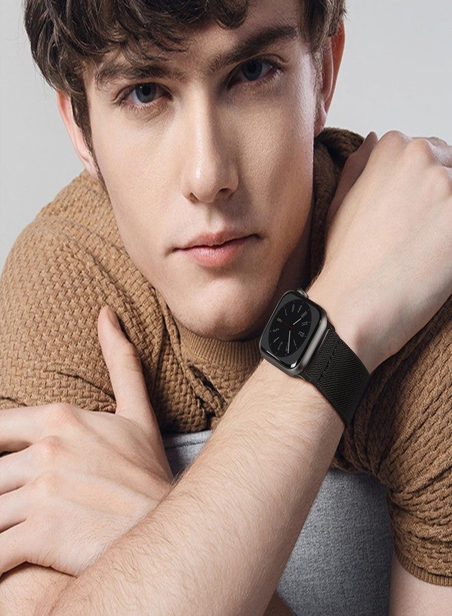 CCnutri 4 Pack Stretchy Nylon Solo Loop Bands Compatible with Apple Watch Band 38mm 40mm 41mm 42mm 44mm 45mm 46mm 49mm, Sport Elastic Wristband Women Men Strap for iWatch Series 11 10 9 8 7 6 5 4 3 SE Ultra - Image 4