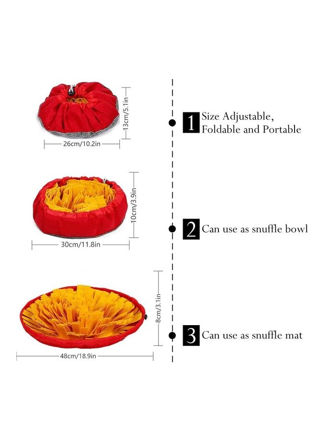 XiuWoo Pet Brain Games Snuffle Mat Orange/Red 48cm - Image 4