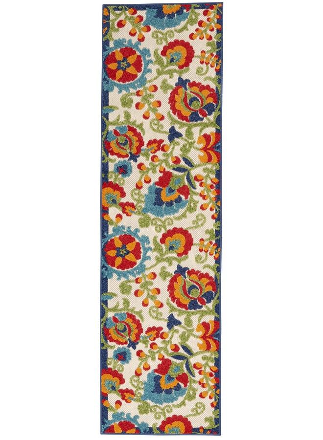 Nourison Aloha Indoor Outdoor Multicolor 2' X 6' Arearug Easycleaning Non Shedding Bed Room Living Room Dining Room Deck Backyard Patio (2X6) - Image 4
