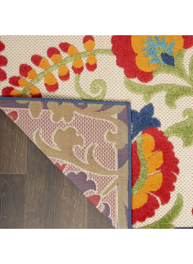 Nourison Aloha Indoor Outdoor Multicolor 2' X 6' Arearug Easycleaning Non Shedding Bed Room Living Room Dining Room Deck Backyard Patio (2X6) - Image 5