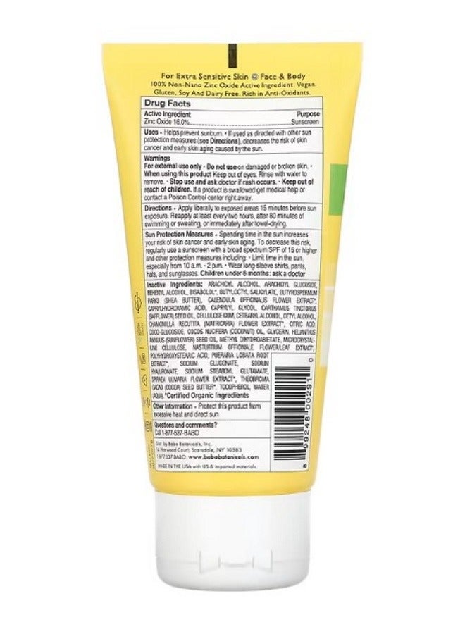 Babo Botanicals Clear Zinc Sunscreen Extra Sensitive Skin SPF 30 Fragrance Free 3 fl oz 89 ml - Image 2