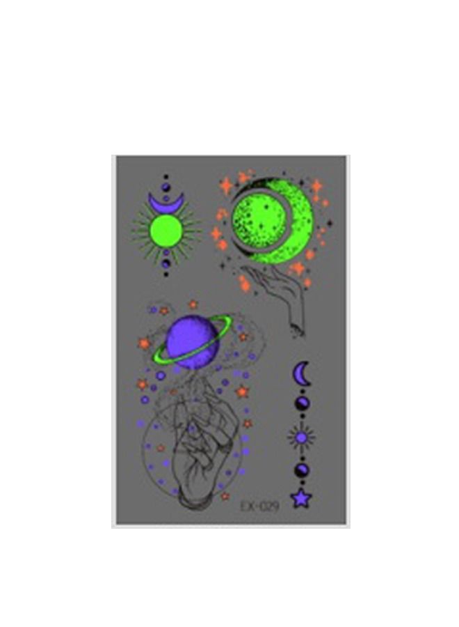 5esha Blacklight Shiny Luminous Waterproof Tattoo Stickers - Image 2