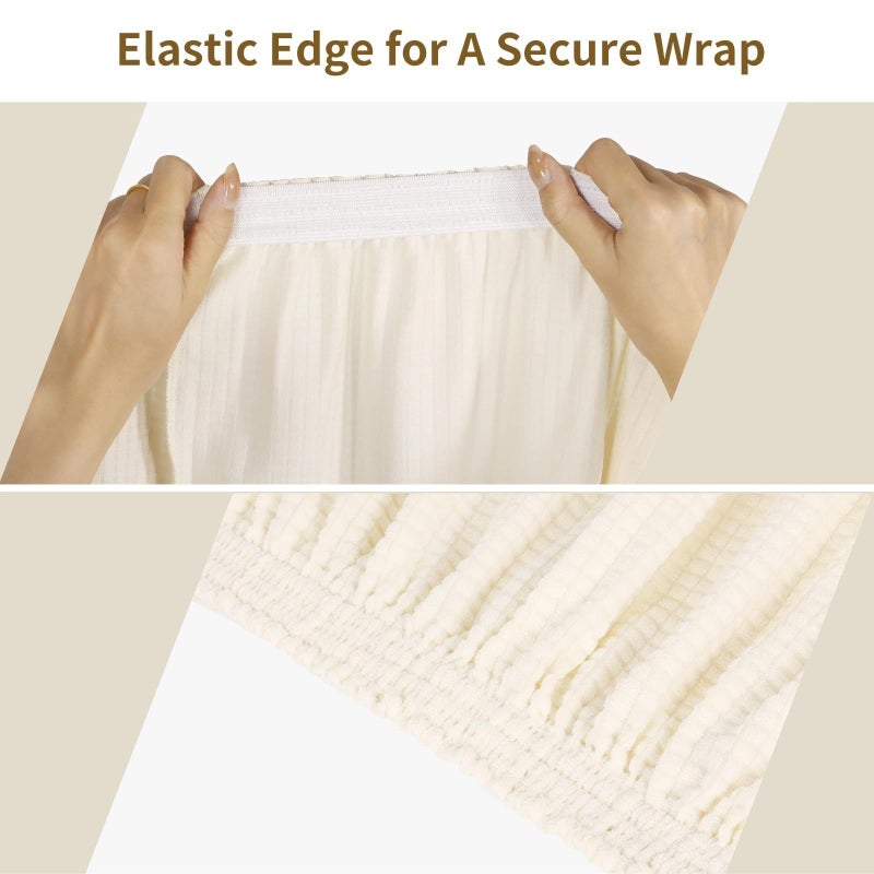 Universal Elastic RV Cushion Covers 2 Pcs Machine Washable Bench Backrest Protectors - Image 5