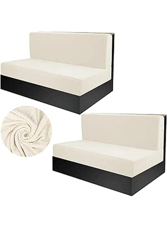 Universal Elastic RV Cushion Covers 2 Pcs Machine Washable Bench Backrest Protectors - Image 1