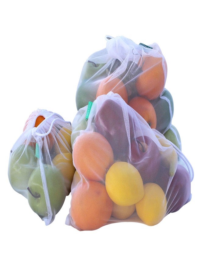 Earthwise Reusable Produce Bags Premium Mesh Set of 9 Bags Made from Recycled Plastic Bottles Ultra Durable, Eco Friendly See Through Transparent Material, Earth Friendly Gift Box (Rpet Mesh) - Image 4