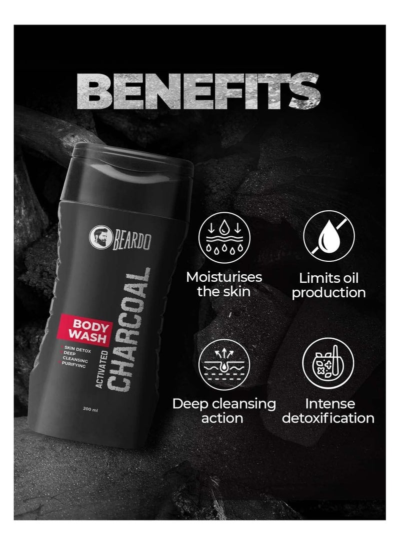 BEARDO Charcoal Body Wash 200ml V2 - Image 4