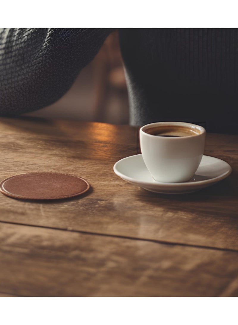 عدد 2 فنجان بالطبق من البورسلين سعة 75 مل لتحضير مثالي للقهوة والإسبريسو - Image 4