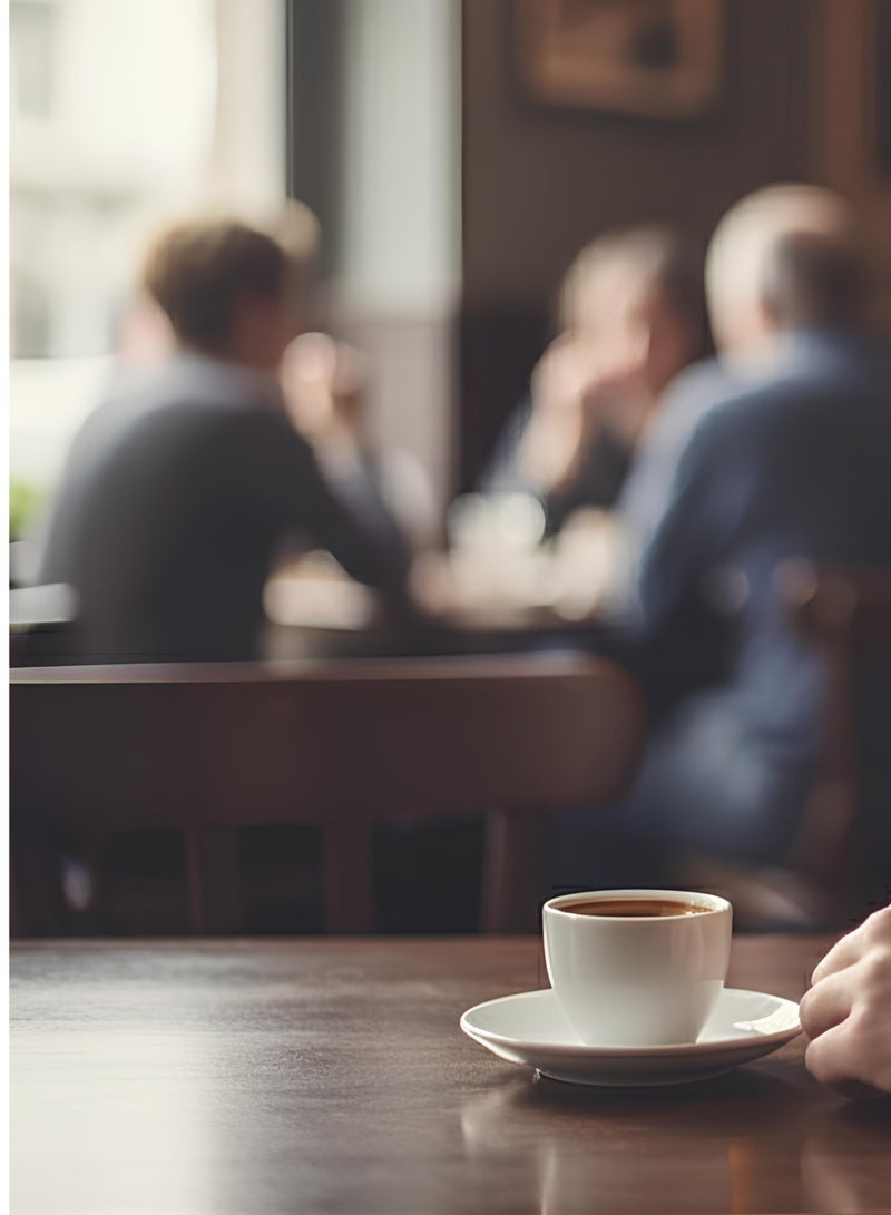 عدد 2 فنجان بالطبق من البورسلين سعة 75 مل لتحضير مثالي للقهوة والإسبريسو - Image 3