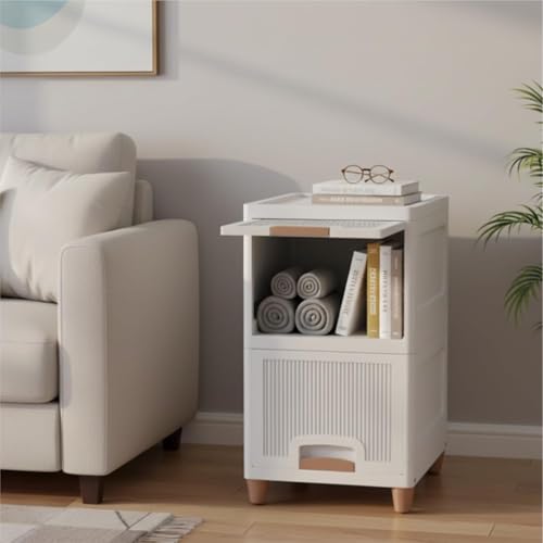 HOMIFLY 2 Tier Organizer for Clothes/Modular Kitchen Storage Rack/Modular Wardrobe for Cloth/Space Saving Closet for Bedroom-Living Room/Almirah for Home/Stackable Cabinet (White) - Image 1