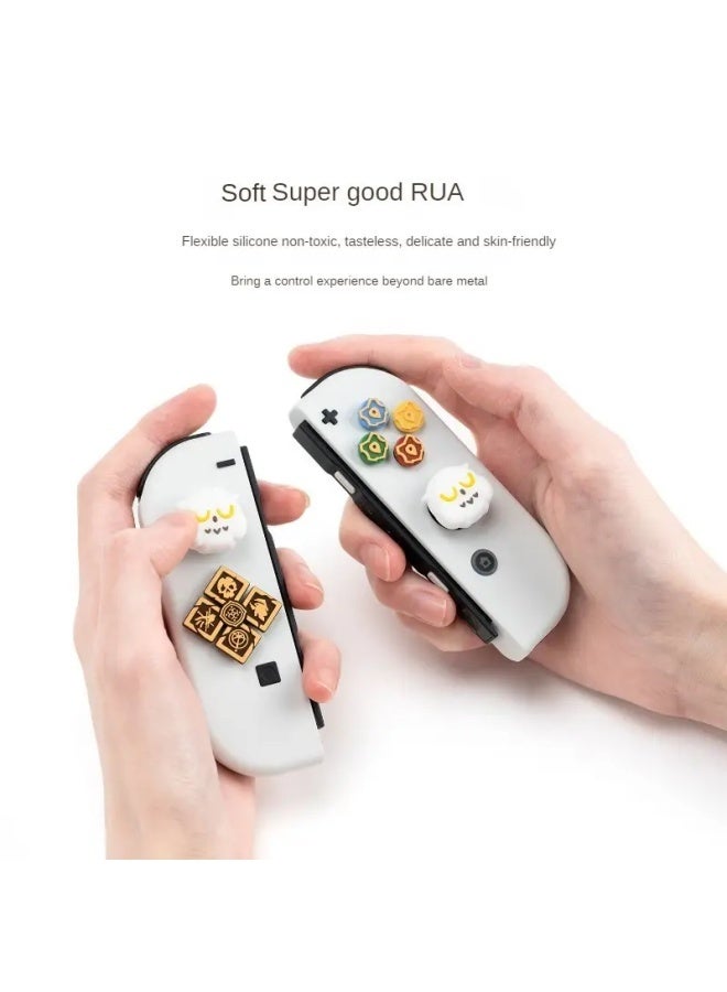 Silicone Joycon Thumb Grip Caps, Joystick Cover Compatible with Nintendo Switch/OLED/Switch Lite,4PCS (Owl) - Image 3