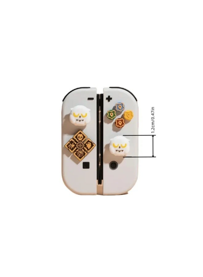 Silicone Joycon Thumb Grip Caps, Joystick Cover Compatible with Nintendo Switch/OLED/Switch Lite,4PCS (Owl) - Image 2