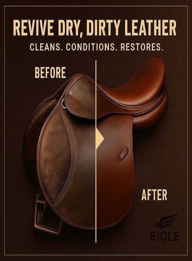 Eagle Saddle Soap for Leather - 3-Piece Saddle Soap Kit for Leather Cleaning, Boots, Tack, and Saddles - Includes Applicator and Cloth - Leather Soap and Conditioner for Leather Boots and Tack Care - Image 5