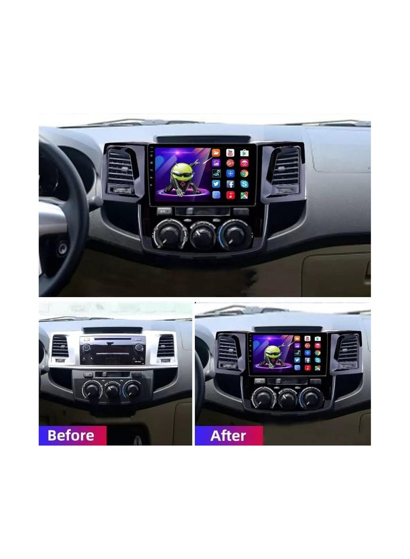 SHEZA STAR Android Car Stereo for Toyota Fortuner 2008 To 2015 2GB RAM 32GB ROM Support Apple Carplay, Mirror-Link Wi-Fi BT, Radio GPS Navigation, 9 Inch IPS Touch Screen with Backup Camera Included - Image 3