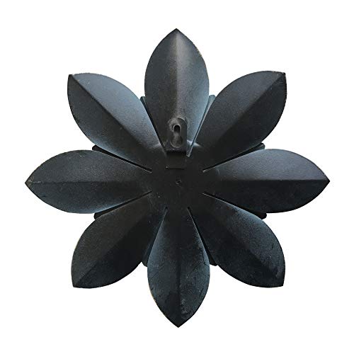 Picfarce Light Sky Blue Metal Flower Wall Art Decor, 9.5“ Rustic Modern Floral Sculpture, Distressed Hanging Home Decoration Accent Artworks for Indoor Bedroom Living Room Office Outdoor Garden Patio - Image 5