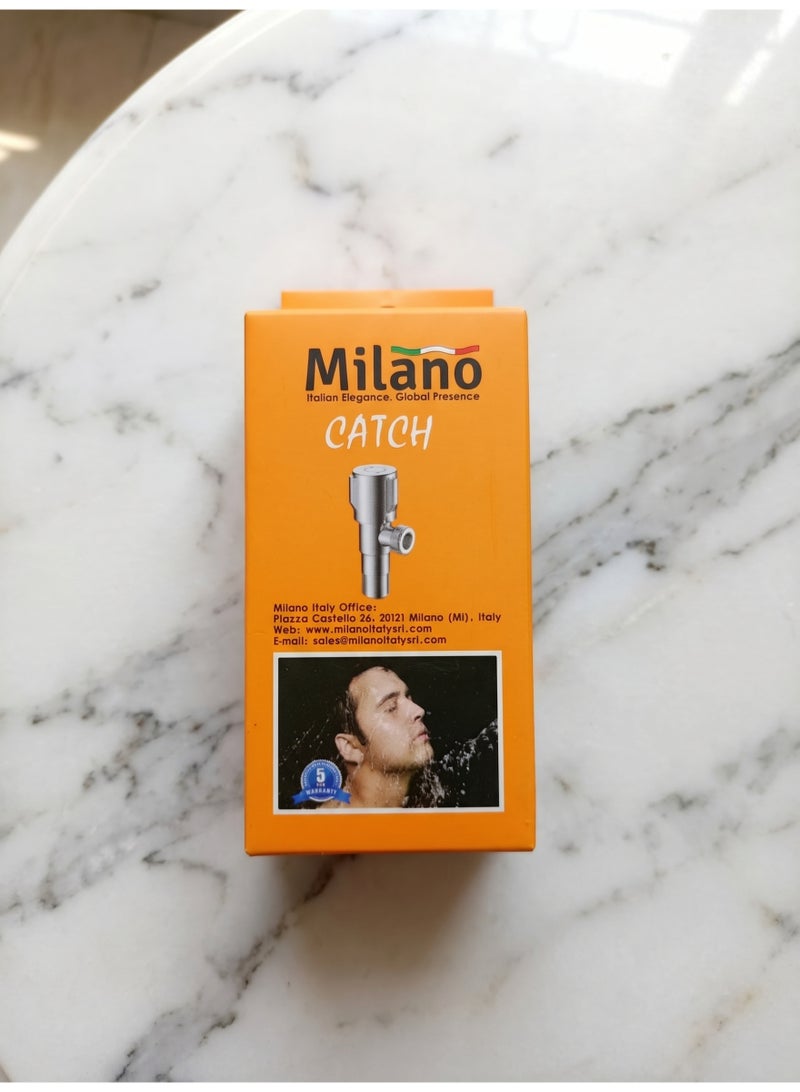 Milano Catch Angle Valve, Brass Body, Chrome Finish - Image 2