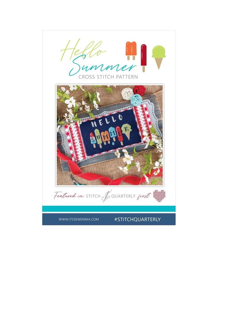 Cross Stitch Pattern 3/kg Hello Summer - Image 1
