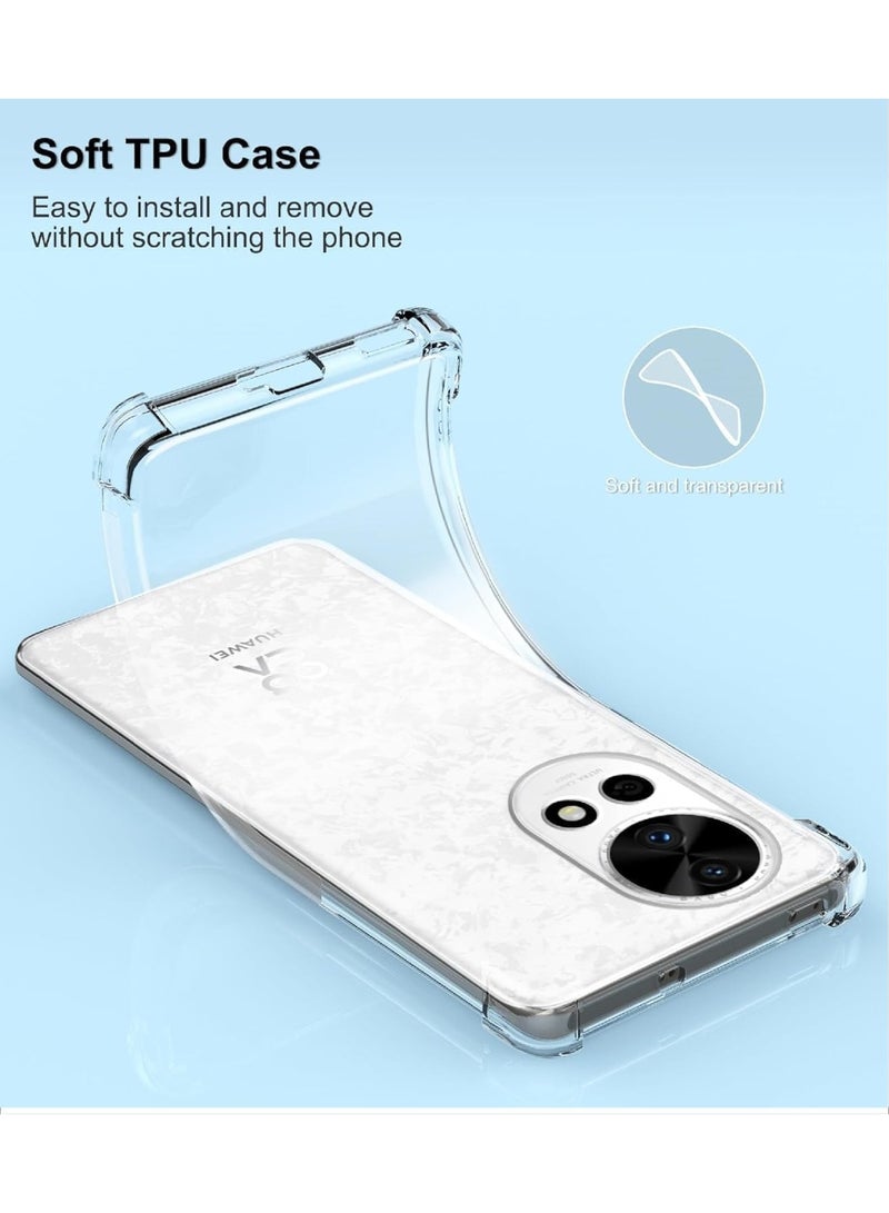 Click to see full view Generic Huawei nova 12 Case  Huawei Nova 12 Phone Case Clear Reinforced Corners Scratch Resistant TPU Rubber Soft Silicone Best Cmera Protective Clear Cover for Huawei nova 12 5G - Image 3