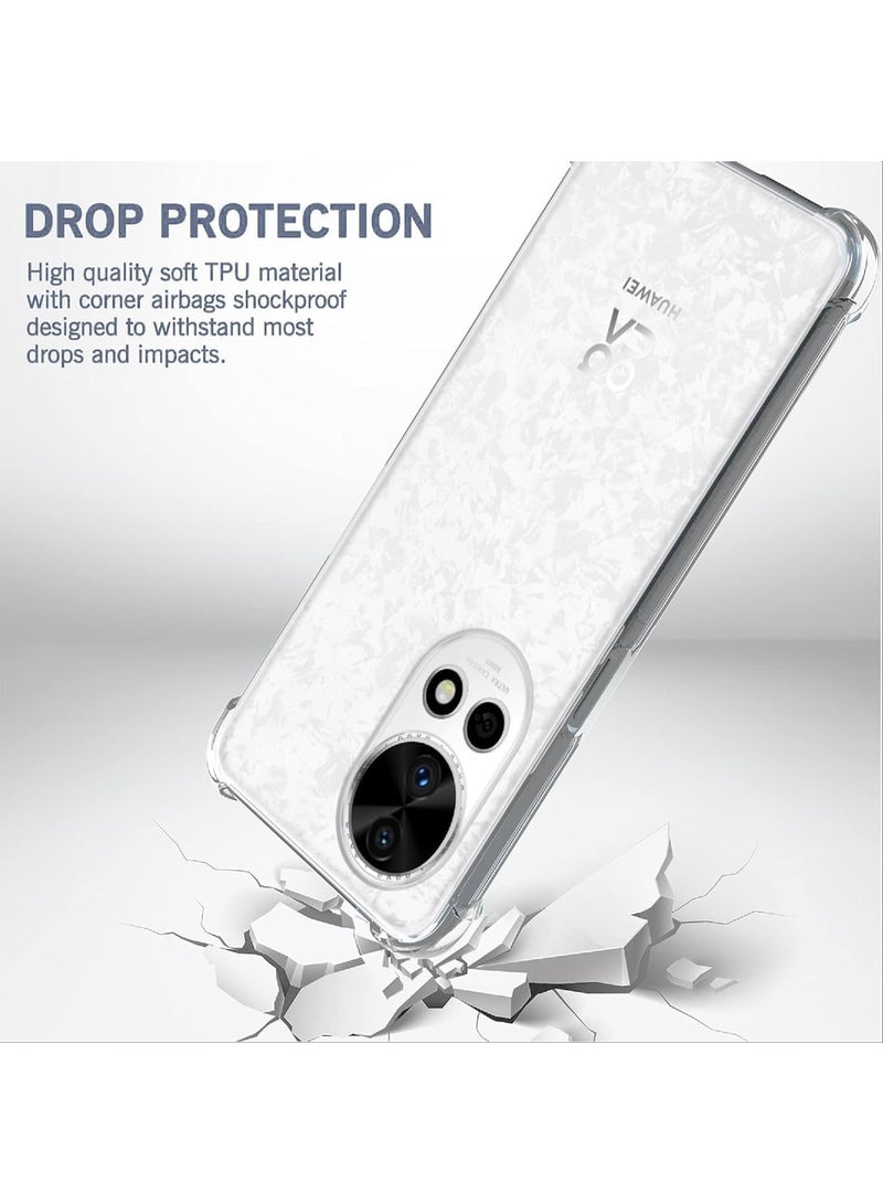 Click to see full view Generic Huawei nova 12 Case  Huawei Nova 12 Phone Case Clear Reinforced Corners Scratch Resistant TPU Rubber Soft Silicone Best Cmera Protective Clear Cover for Huawei nova 12 5G - Image 2