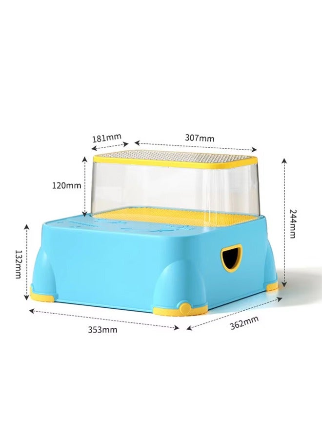 Vividorad Toddler Step Stool for Bathroom Sink, Non-Slip Toddler Step Stool for Bathroom Sink & Potty Training,Kids Toilet Potty Step Stools, Heavy Duty Baby Child Stepping Stool with Handle for Toddlers Kitchen Counter Bedroom Nursery Room - Image 2