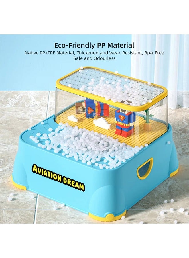 Vividorad Toddler Step Stool for Bathroom Sink, Non-Slip Toddler Step Stool for Bathroom Sink & Potty Training,Kids Toilet Potty Step Stools, Heavy Duty Baby Child Stepping Stool with Handle for Toddlers Kitchen Counter Bedroom Nursery Room - Image 4