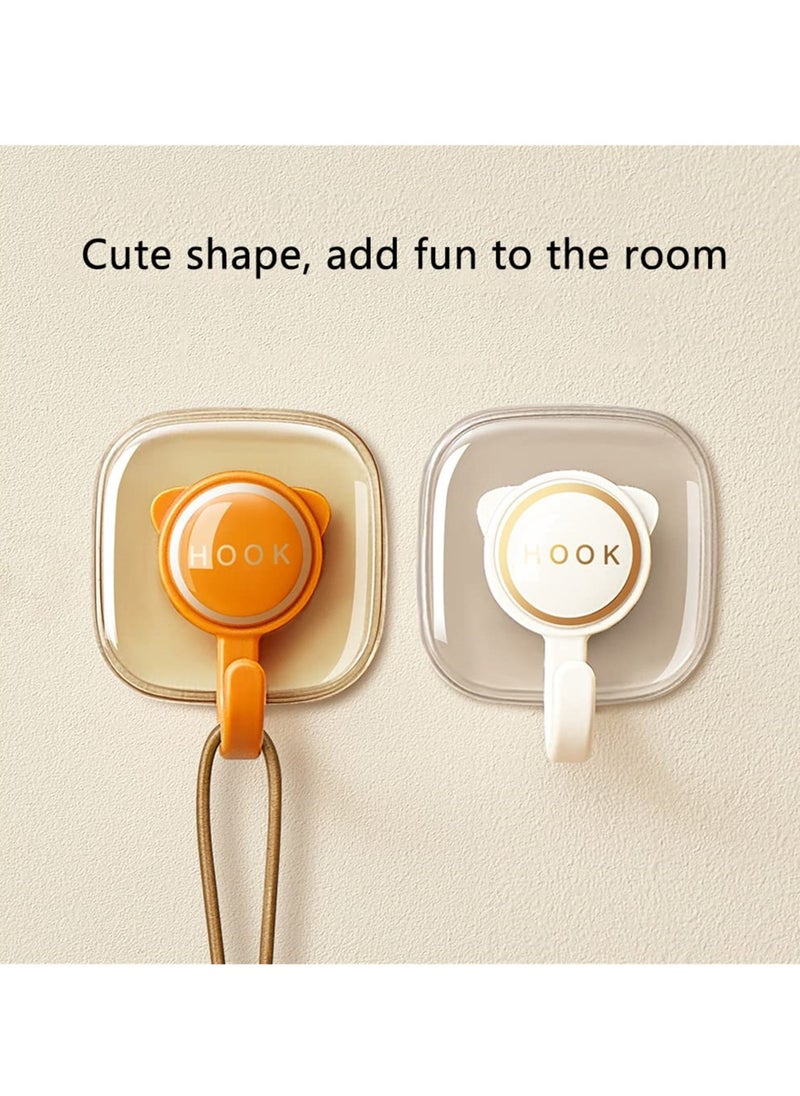 SYOSI - Self Adhesive Cat Shape Hooks, Decorative Utility Hooks, Waterproof Hooks for Bathroom, Entryway, Kitchen, Wall-Mounted, Multi-Purpose for Hanging Bags, Keys, Coats, Towels, Kitchen Tools, 8 Pieces - Image 1