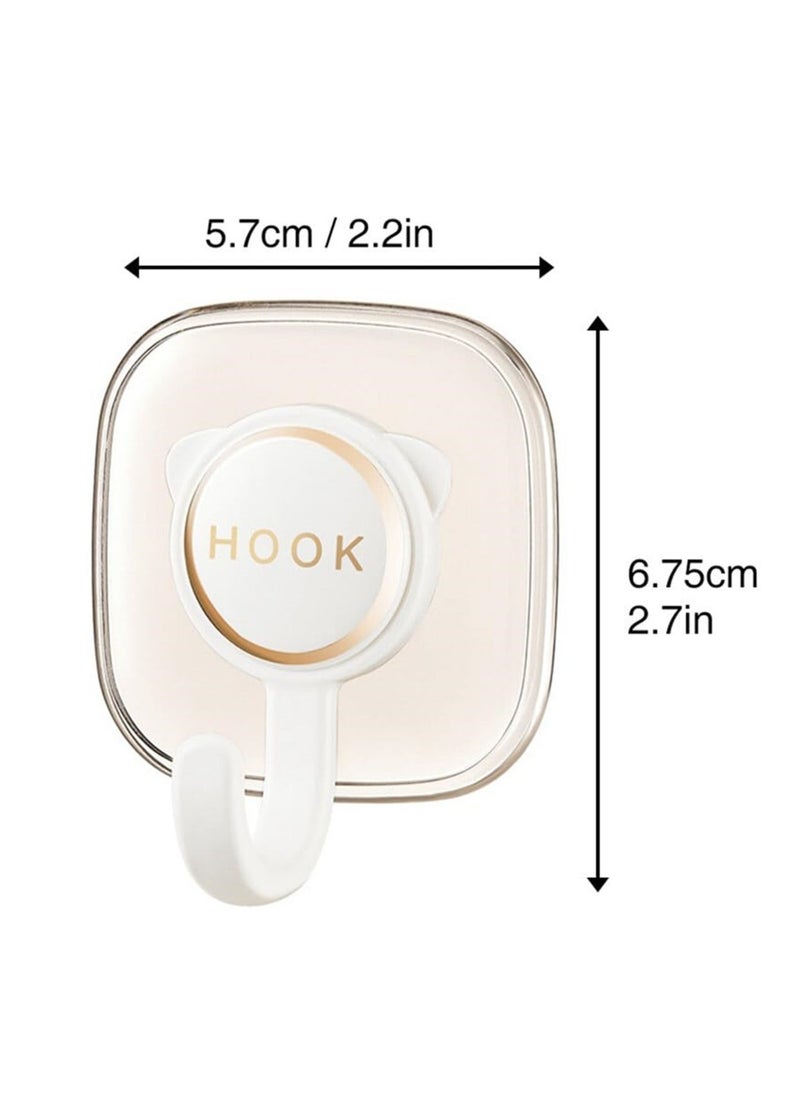 SYOSI - Self Adhesive Cat Shape Hooks, Decorative Utility Hooks, Waterproof Hooks for Bathroom, Entryway, Kitchen, Wall-Mounted, Multi-Purpose for Hanging Bags, Keys, Coats, Towels, Kitchen Tools, 8 Pieces - Image 1