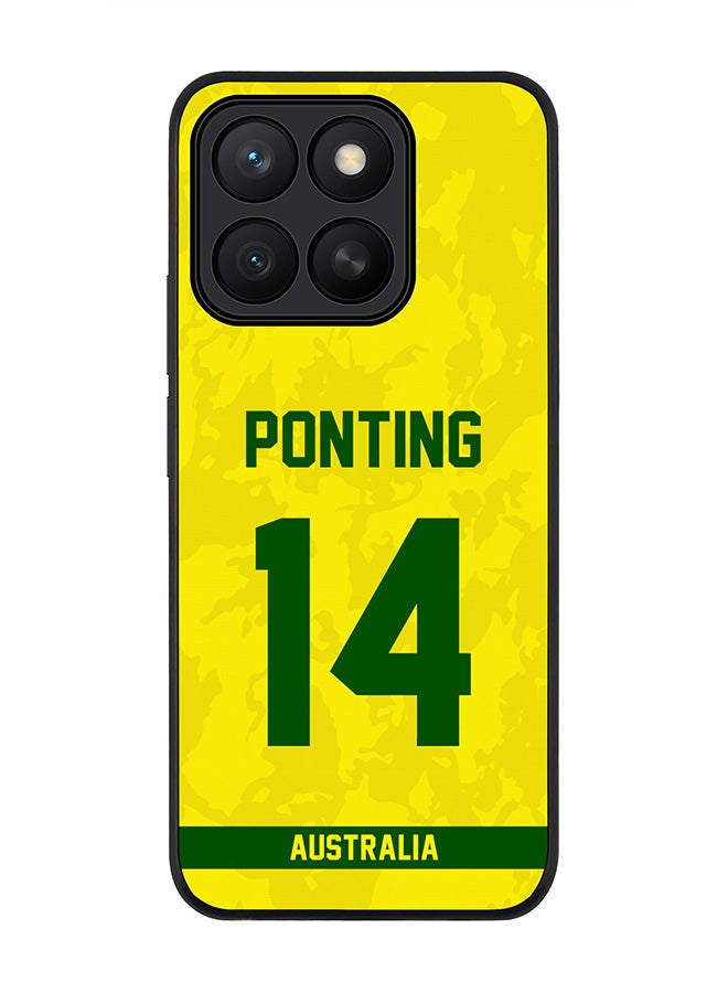 Stylizedd غطاء Honor X8c، حماية كاميرا نحيفة، غطاء هاتف مضاد للصدمات - أستراليا ركي بونتينغ، رقم القميص 14