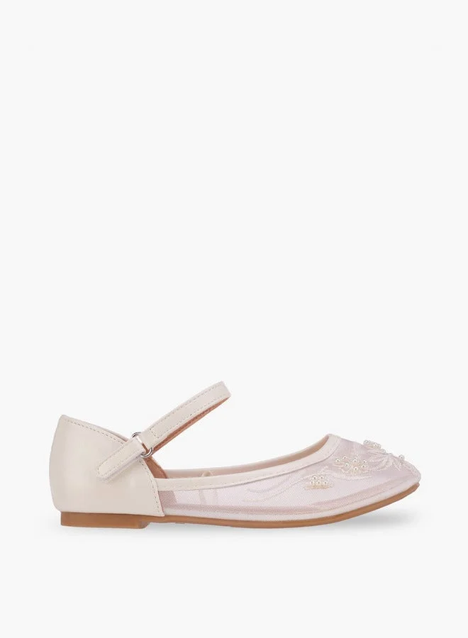فلورا بيلا من شو إكسبرس Girls Hook & Loop Ballerina Shoes