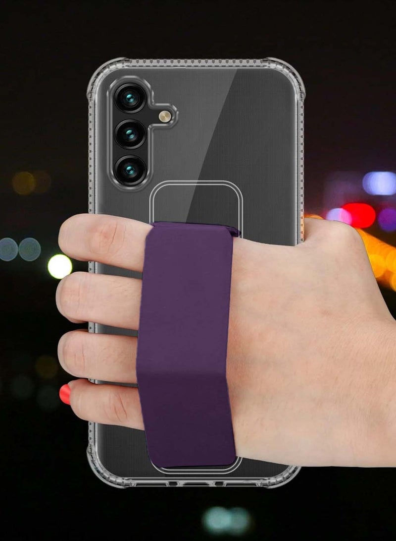 Wtech Samsung Galaxy A56 5G 2025 / Samsung Galaxy A36 5G 2025 TPU Hand Grip Air Pillow Case Cover - Eggplant Purple - Image 2