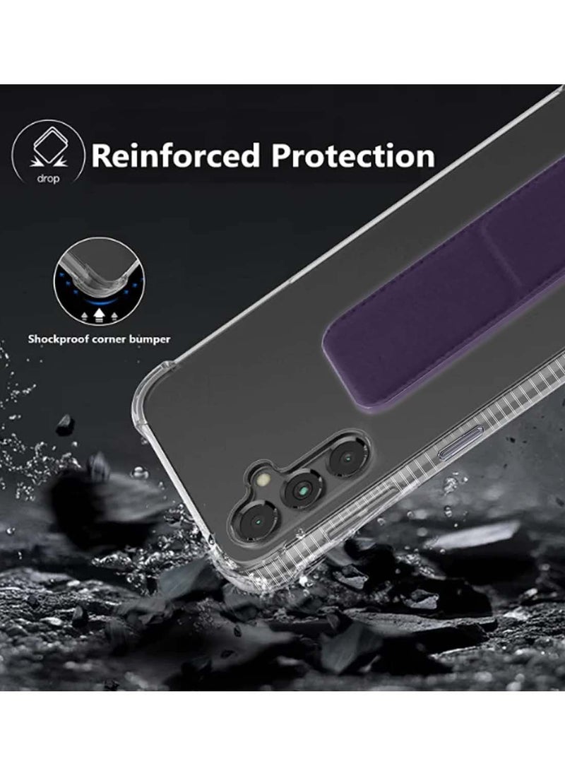 Wtech Samsung Galaxy A56 5G 2025 / Samsung Galaxy A36 5G 2025 TPU Hand Grip Air Pillow Case Cover - Eggplant Purple - Image 3