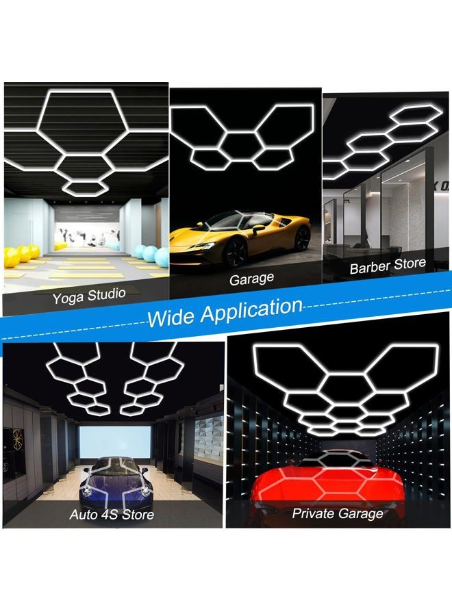 LZHOME Hexagon LED Garage Light: 25 Pack Updated Bigger Size, 26400LM Super Bright Car Detailing Ceiling LED Shop Light for Warehouse Workshop Gym Basement Car Care Wash Room - Image 5