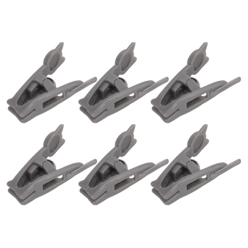 6Pcs Cat Snack Clips Anti Slip Strips Handle Metal Spring Firm Grip Food Bag Snack Clip for Clothing DocumentsGray - Image 3