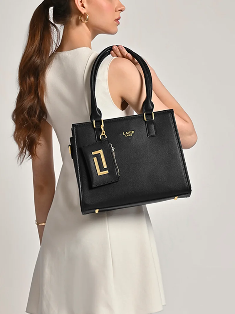 Lavie Luxe Duo Quad medium Satchel (Black)