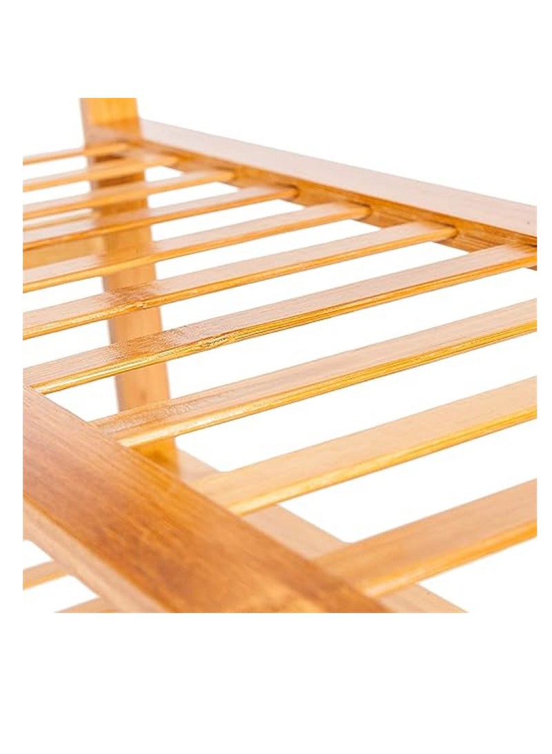 Wooden Shoe Rack Multipurpose Storage Organizer Stand Indoor Outdoor (4 Tier) - Image 2