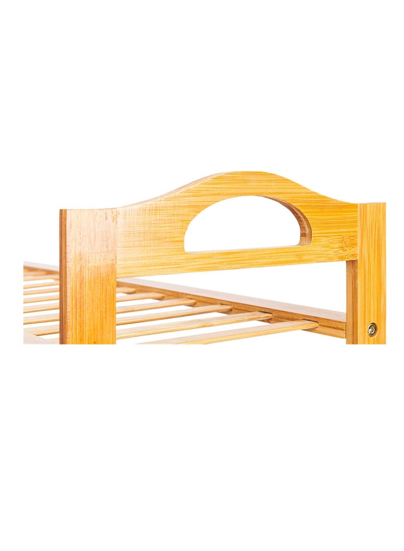 Wooden Shoe Rack Multipurpose Storage Organizer Stand Indoor Outdoor (4 Tier) - Image 3