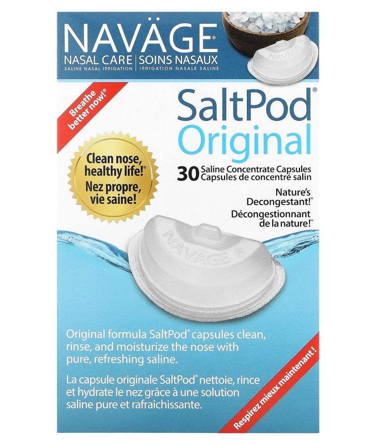 Navage Nasal Care Saline Nasal Irrigation Saltpod Original 30 Saline Concentrate Capsules
