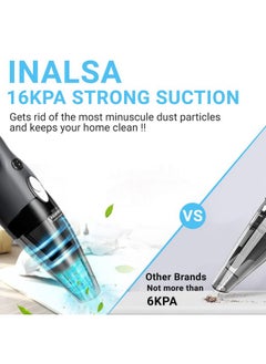 Inalsa Vacuum Cleaner For Home|2-In-1 Handheld & Stick Upright Vacuum For Office,800 W With 16Kpa Strong Suction|Hepa Filtration|0.8L Dust Tank|Multiple Accessories,(Grey/Black)-Dura Clean Plus  - Image 4