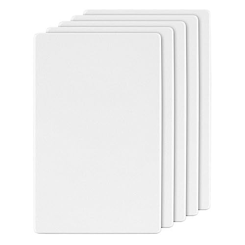 LIDER Blank Wall Plate Temperature and Impact Resistant Screwless Design Modern Upgrade Midsize 1Gang 488 x 311 UL Listed Thermoplastic Matte White 5Pack - Image 1