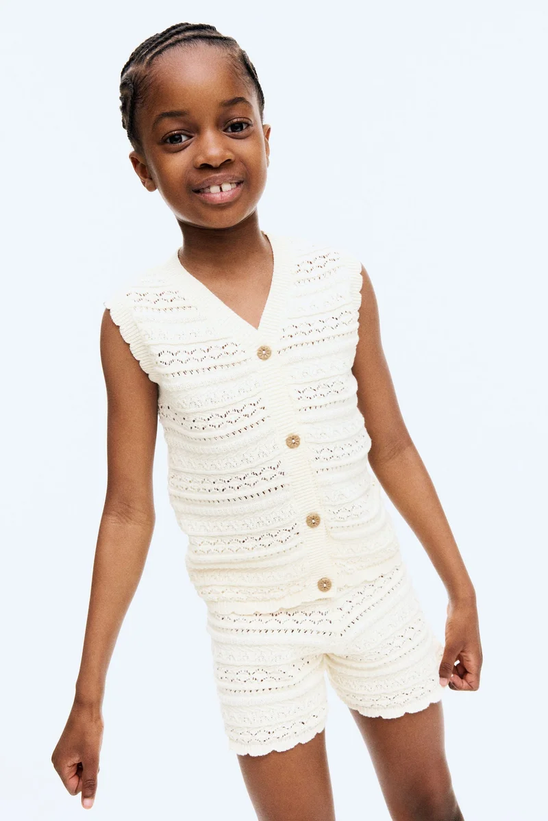 H&M 2-piece pattern-knit cotton set