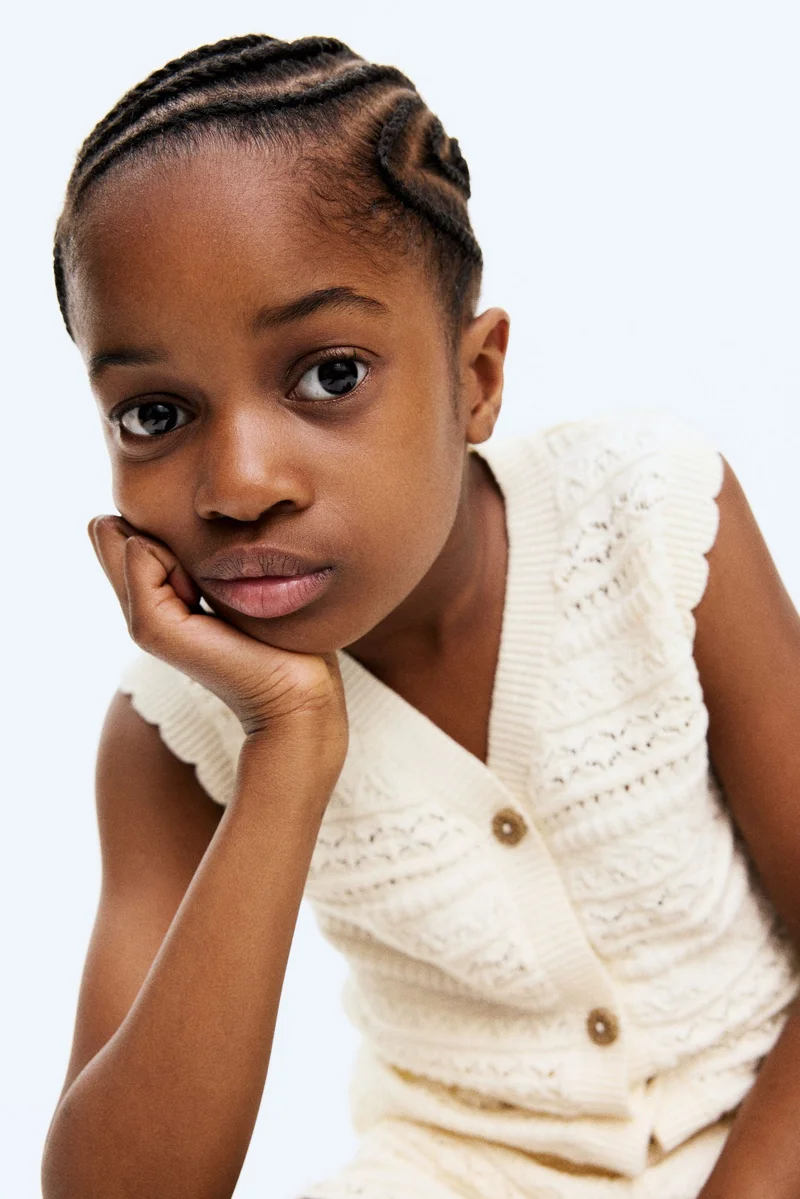 H&M 2-piece pattern-knit cotton set