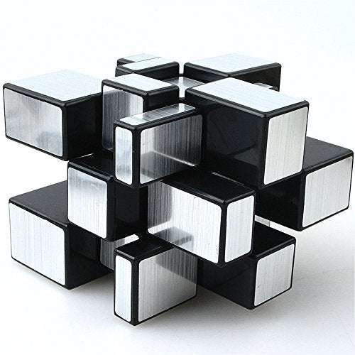 TANCH Mirror Speed Magic Cube 3X3 Puzzle for Children Adults Kids Silver - Image 1